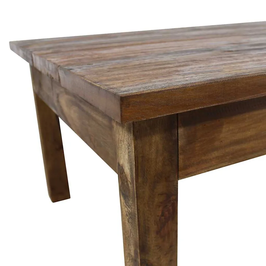 Table basse bois d'acajou massif 96x73x45 cm - 4