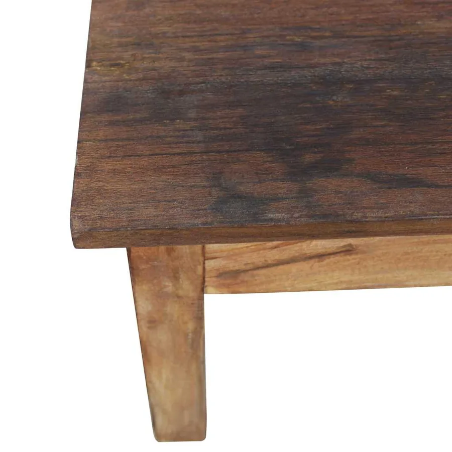 Table basse bois d'acajou massif 96x73x45 cm - 6