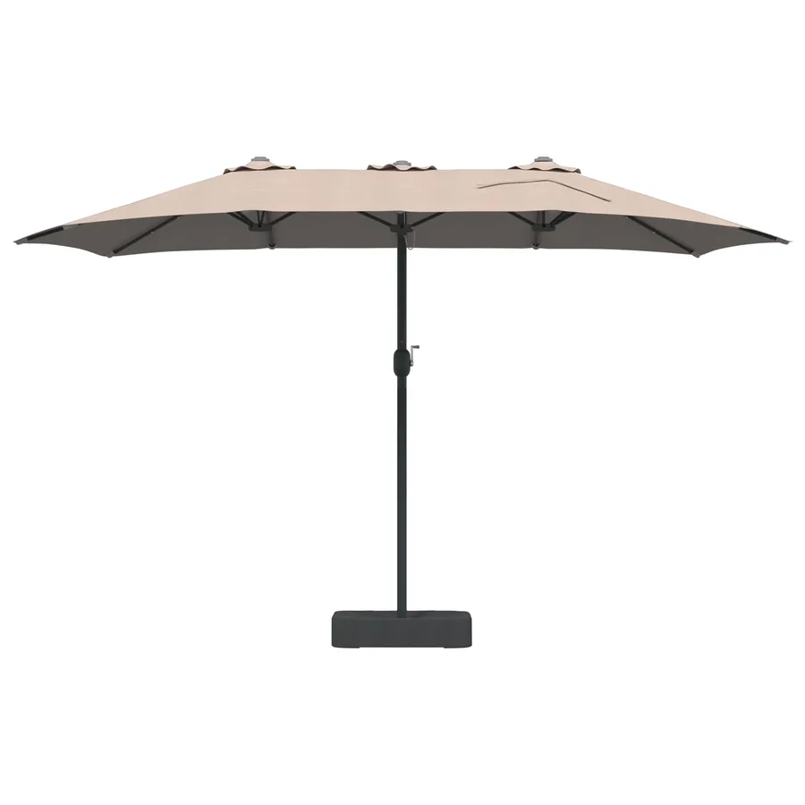 Parasol de jardin Taupe 385 x 209 x 244 cm Polyester - 4