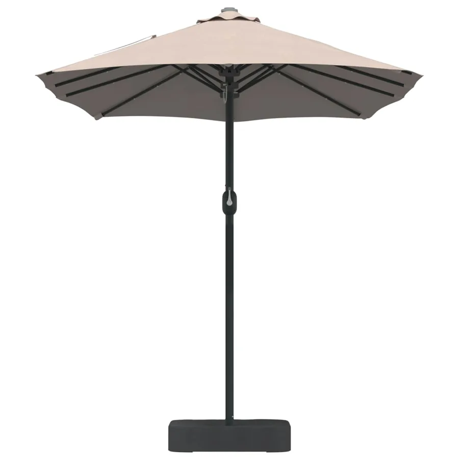 Parasol de jardin Taupe 385 x 209 x 244 cm Polyester - 5