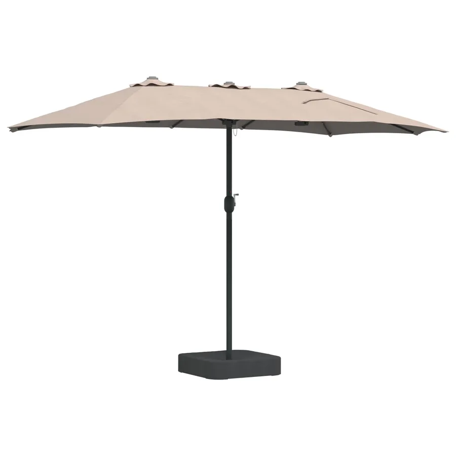Parasol de jardin Taupe 385 x 209 x 244 cm Polyester - 6