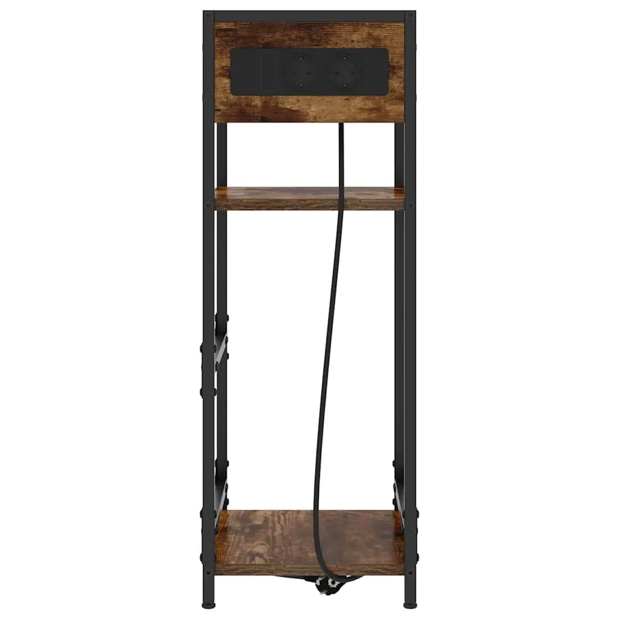 Cabinet de chevet Chêne fumé 40 x 27 x 76 cm Bois d'ingénierie - 6