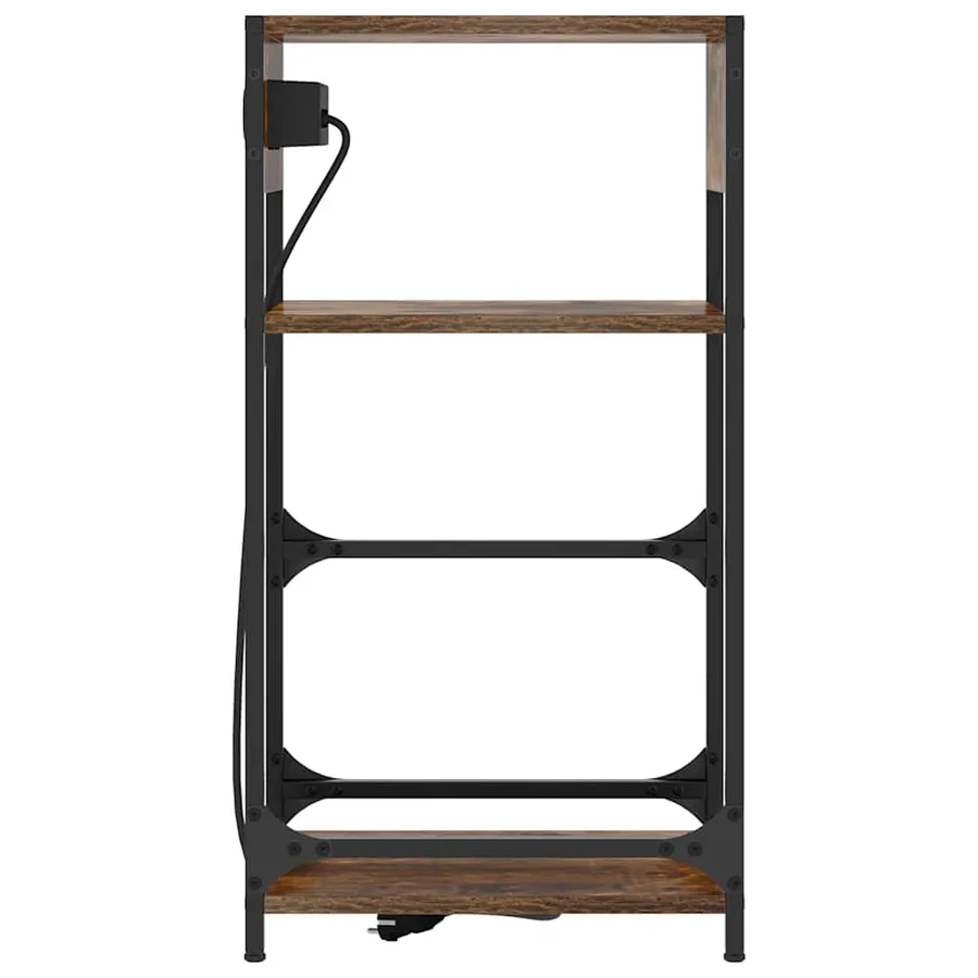 Cabinet de chevet Chêne fumé 40 x 27 x 76 cm Bois d'ingénierie - 7