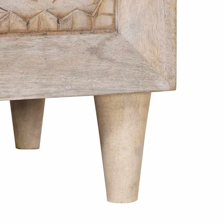 Table de chevet Blanc 50 x 33 x 62 cm Bois d'ingénierie - 8