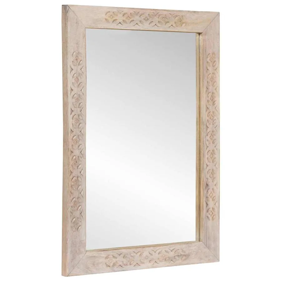 miroir mural Rectangulaire Blanc Blanchi 70 x 50 cm