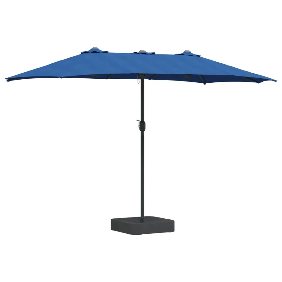 Parasol de jardin 385 x 209 x 244 cm Polyester Azur - 2