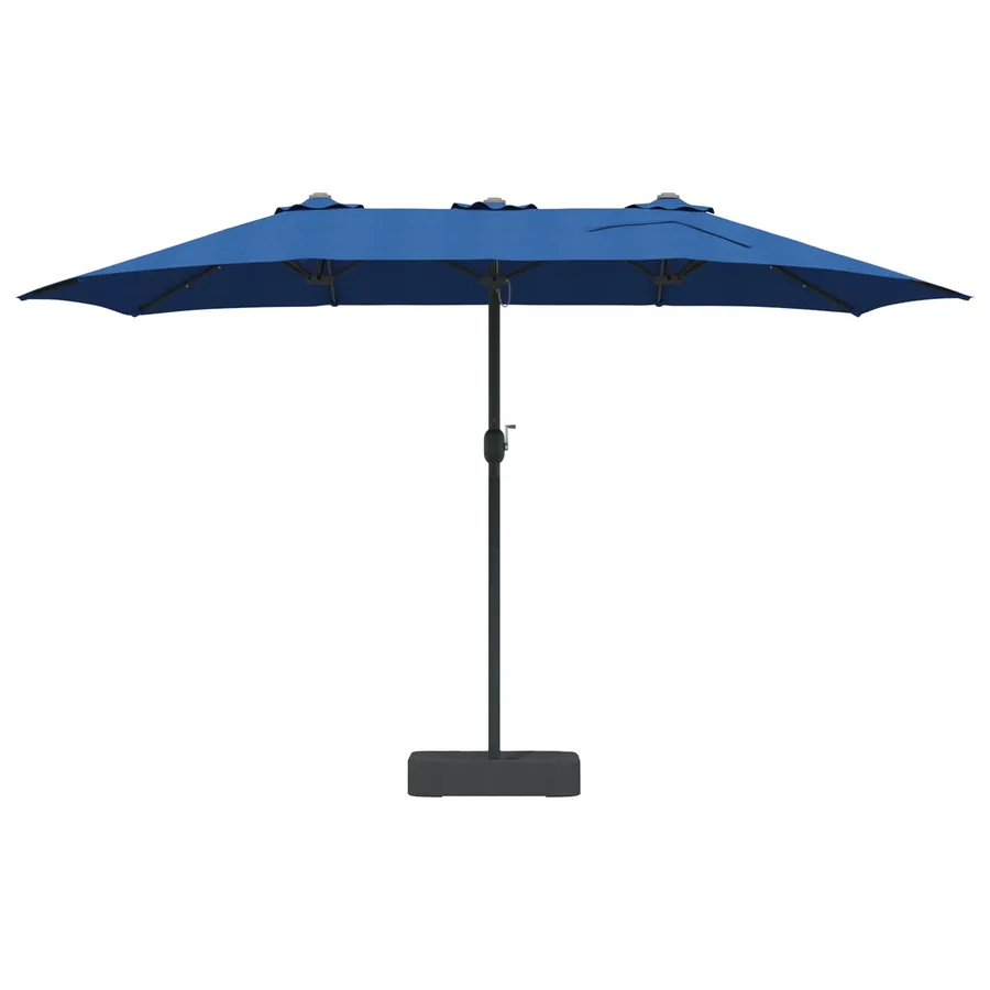 Parasol de jardin 385 x 209 x 244 cm Polyester Azur - 4