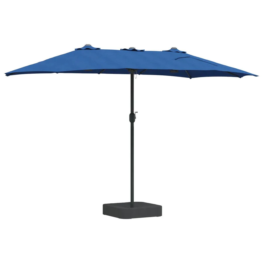 Parasol de jardin 385 x 209 x 244 cm Polyester Azur - 6