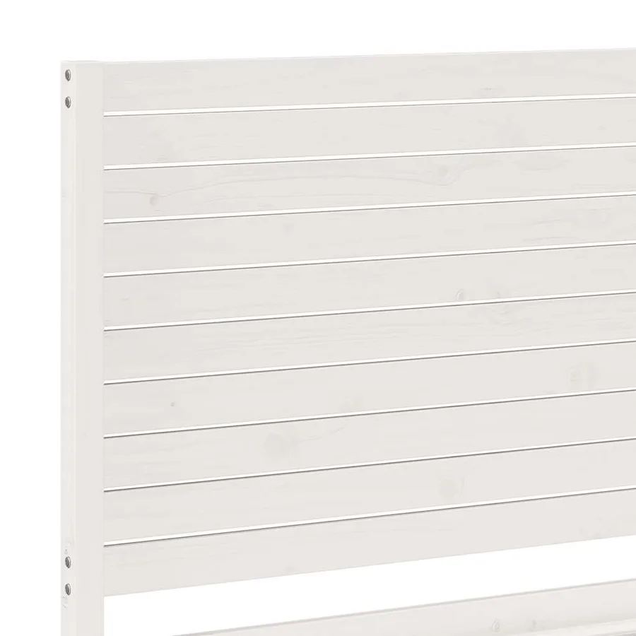 Cadre de lit extra long sans matelas 140x220 cm bois massif - 7