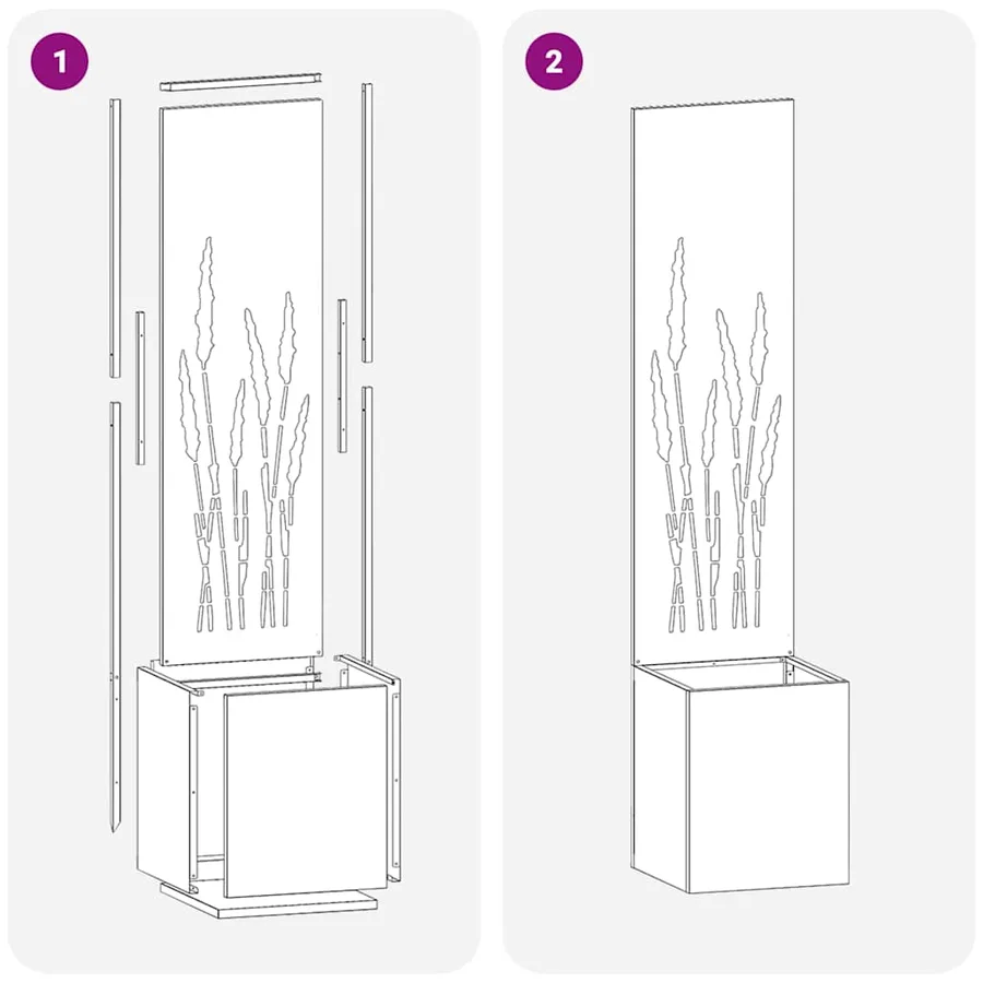 Écran de confidentialité de jardin Fretwork Blanc 32 x 150 cm - 9