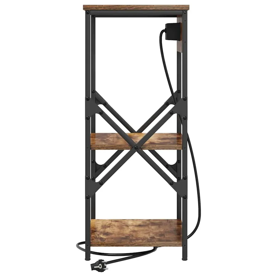 Cabinet de chevet avec étagère 2 pcs Chêne fumé 41 x 31 x 76 cm - 7