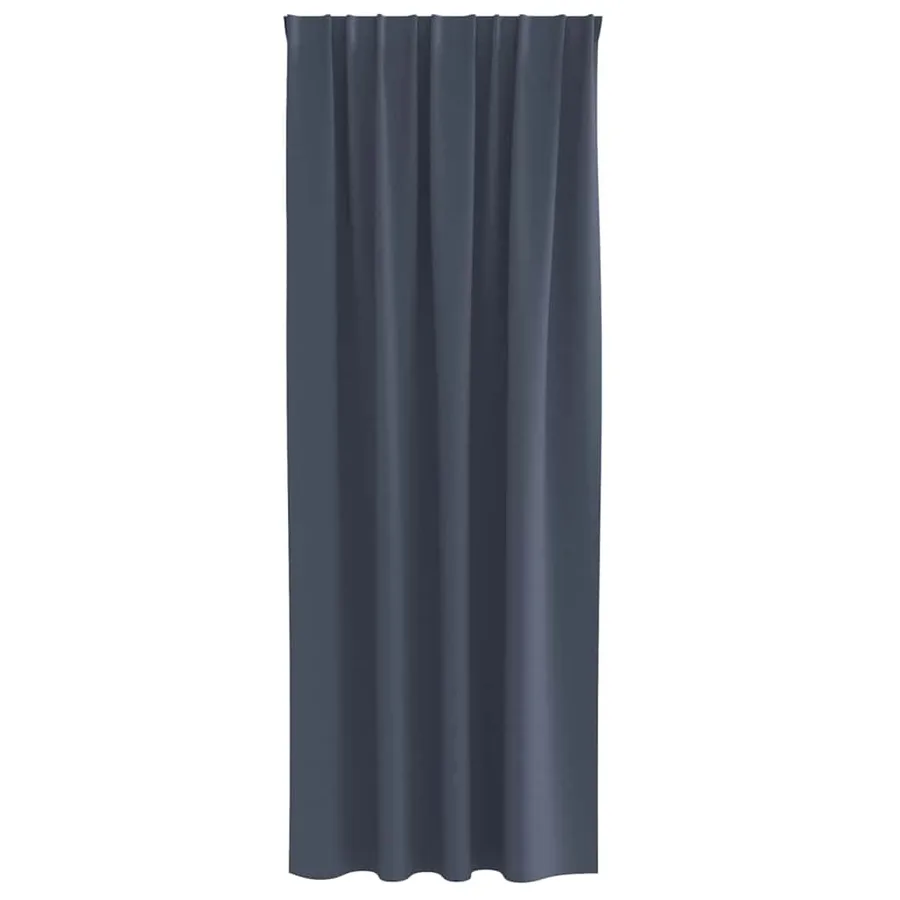 Rideaux occultants avec anneaux 2 pcs Anthracite 245 x 140 cm - 4