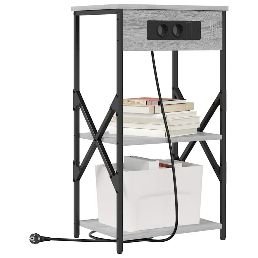 Cabinet de chevet 2 pcs Gris Sonoma 41 x 31 x 76 cm - 3