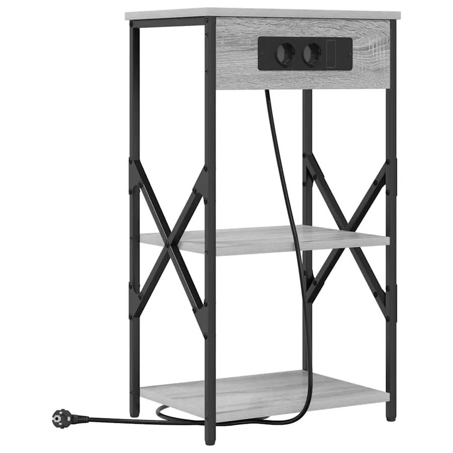 Cabinet de chevet 2 pcs Gris Sonoma 41 x 31 x 76 cm - 5