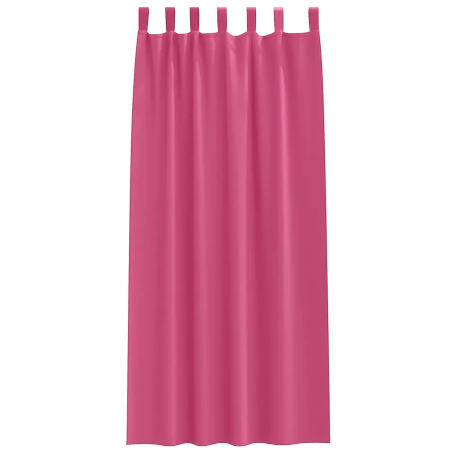 Rideaux occultants avec anneaux 2 pcs Rose vif 225 x 140 cm - 4