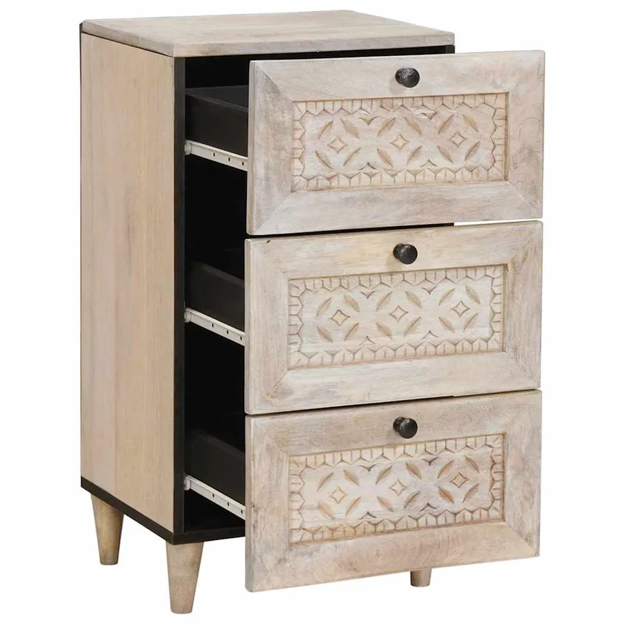 Buffet avec tiroir Blanc 33,5 x 40 x 75 cm - 2