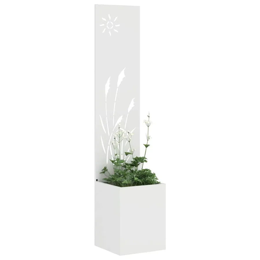 Écran de confidentialité de jardin Fretwork Blanc 32 x 150 cm - 3