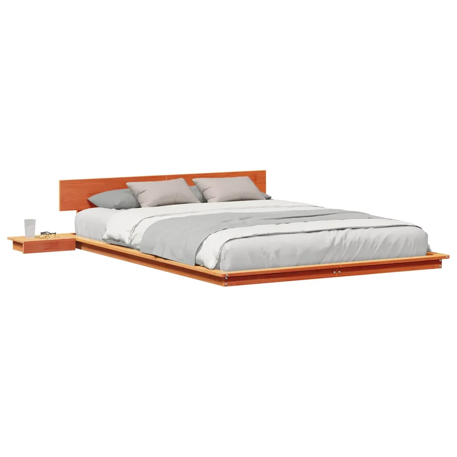 Cadre de lit Marron 160 x 200 cm bois - 2