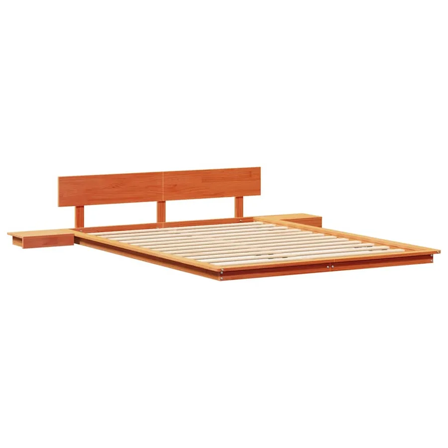 Cadre de lit Marron 160 x 200 cm bois - 4