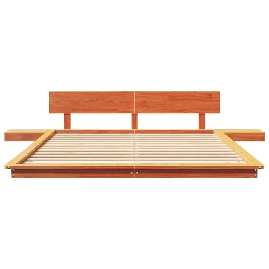 Cadre de lit Marron 160 x 200 cm bois - 5