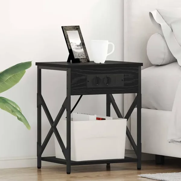Cabinet de chevet Chêne noir 41 x 31 x 51 cm Bois d'ingénierie