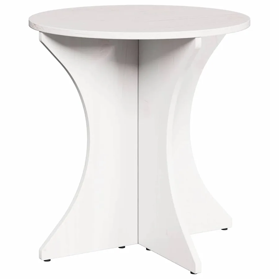 Table basse 2 pcs Blanc Bois massif en pin - 5