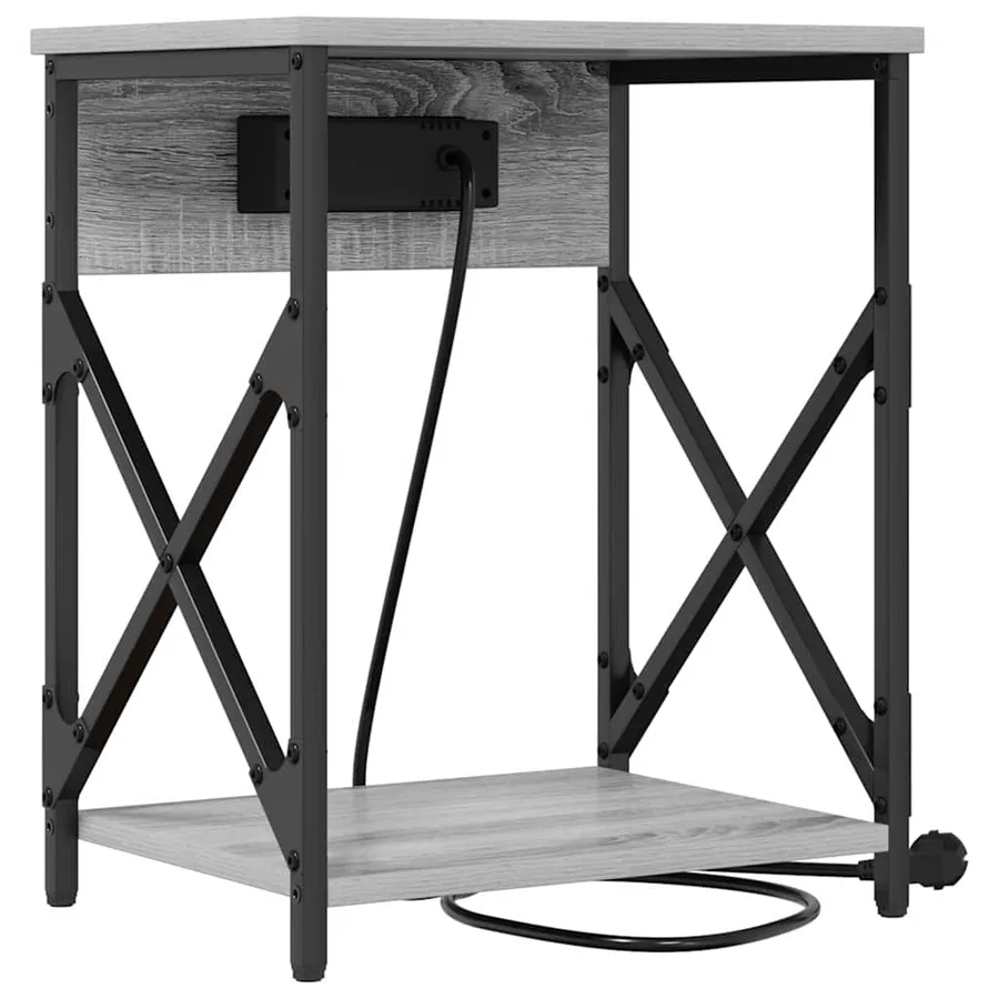Cabinet de chevet Gris Sonoma 41 x 31 x 51 cm Bois d'ingénierie - 7