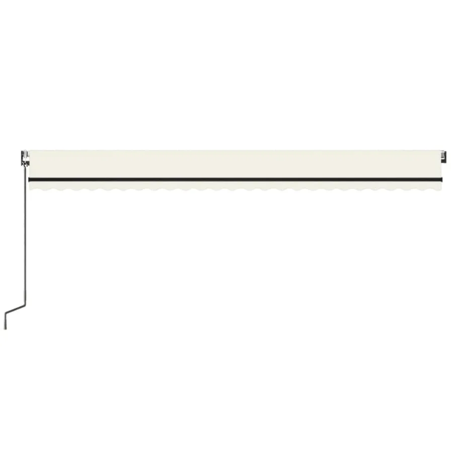 Auvent automatique avec capteur de vent et LED 600x350 cm Crème - 3