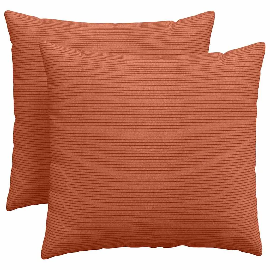 Coussins de canapé 2 pcs Rouge orange 50 x 50 cm - 2