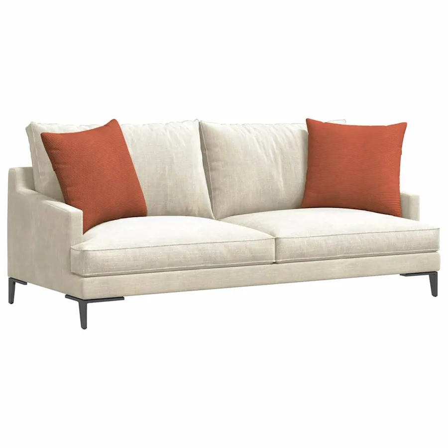 Coussins de canapé 2 pcs Rouge orange 50 x 50 cm - 3