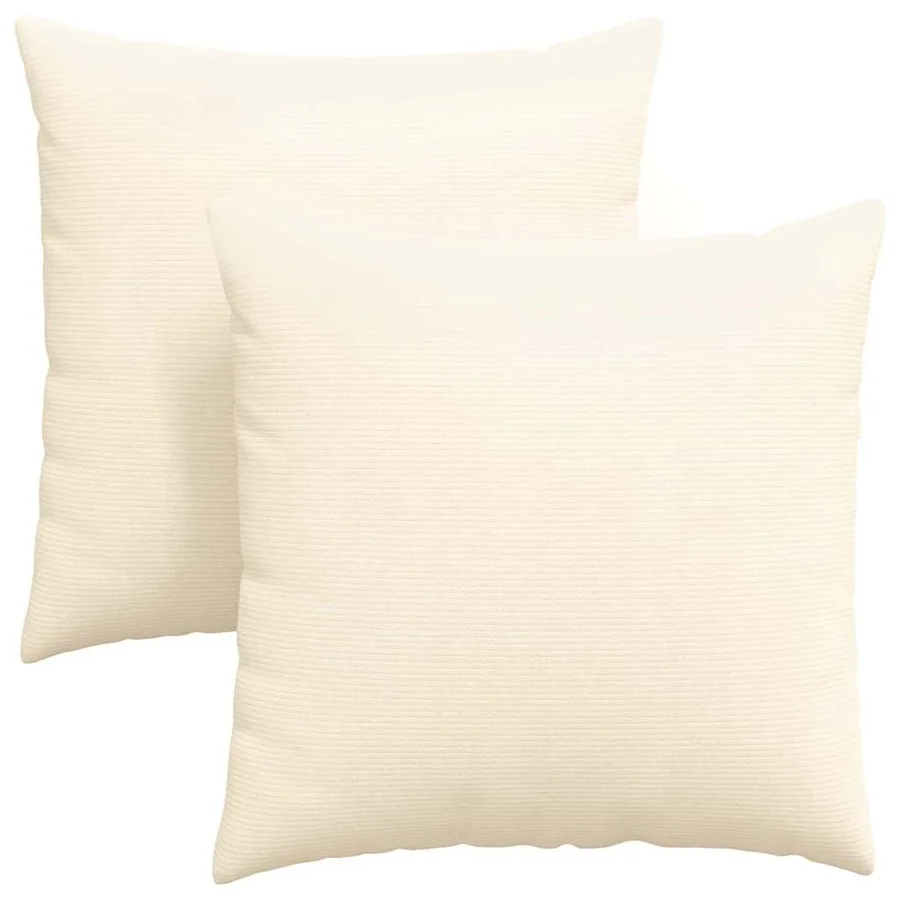 Coussins de canapé 2 pcs Crème 60 x 60 cm - 2