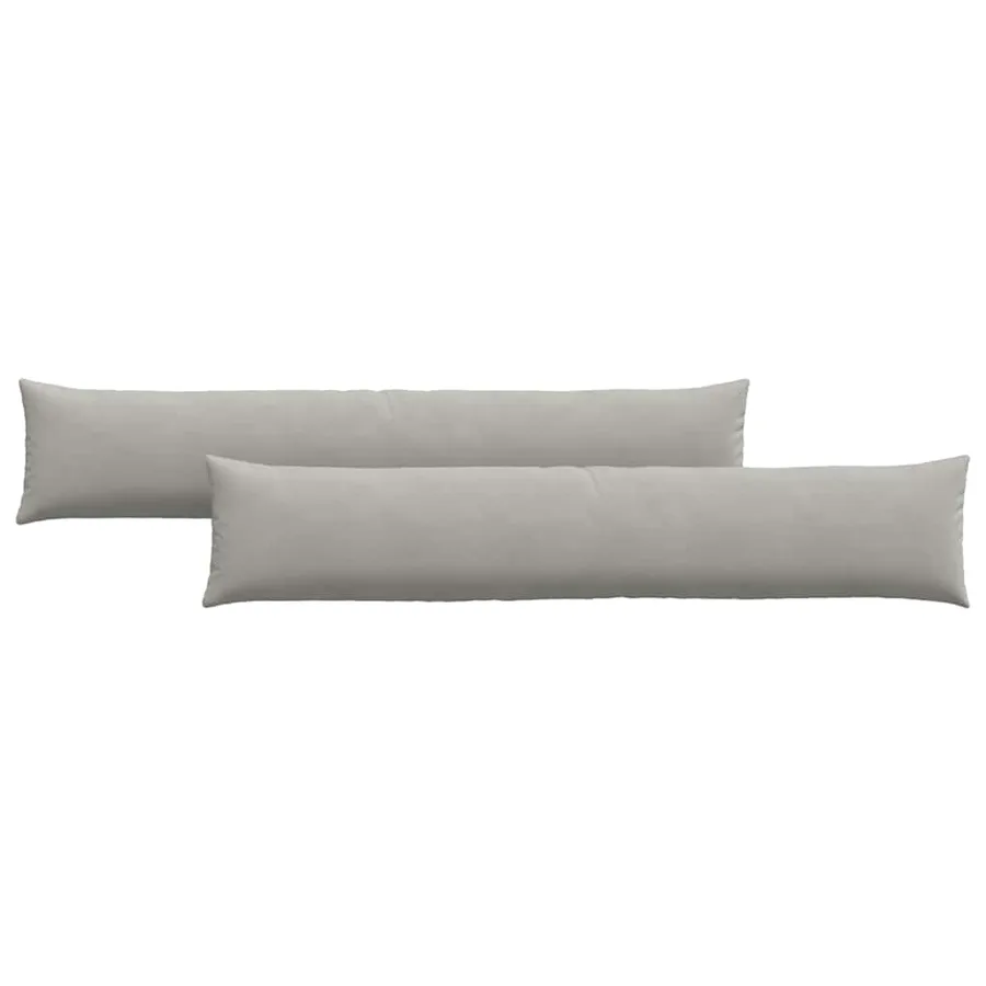 Coussins de canapé 2 pcs Gris clair 200 x 40 cm tissu - 2