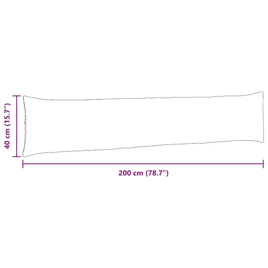 Coussins de canapé 2 pcs Gris clair 200 x 40 cm tissu - 9