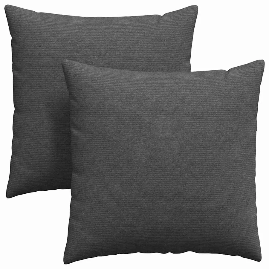 Coussins de canapé 2 pcs Gris foncé 80 x 80 cm - 2