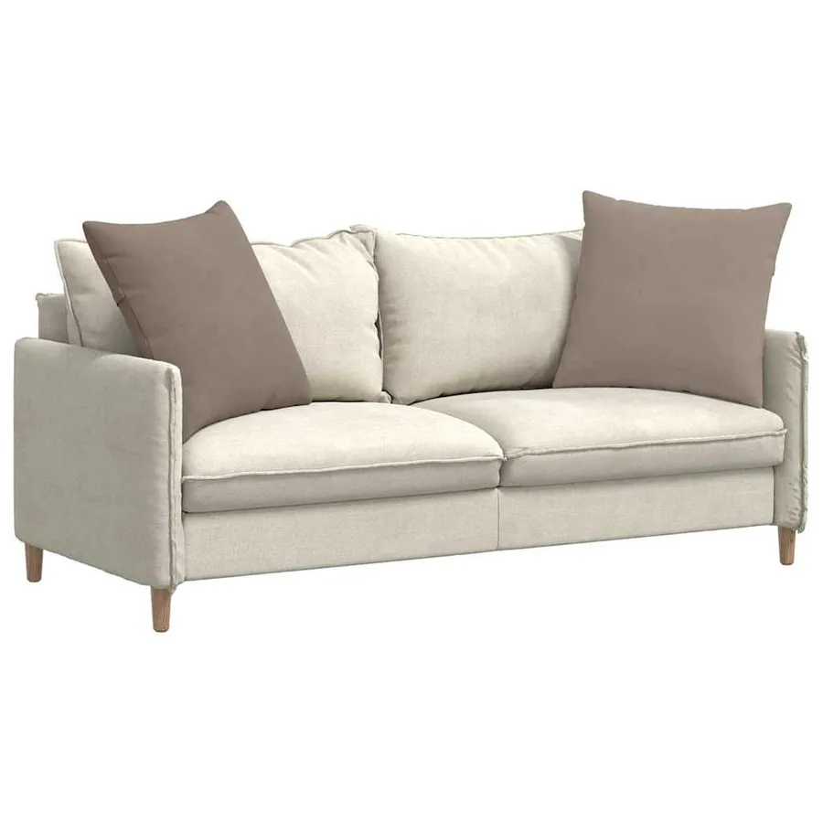 Coussins de canapé 2 pcs Taupe 80 x 80 cm tissu - 3