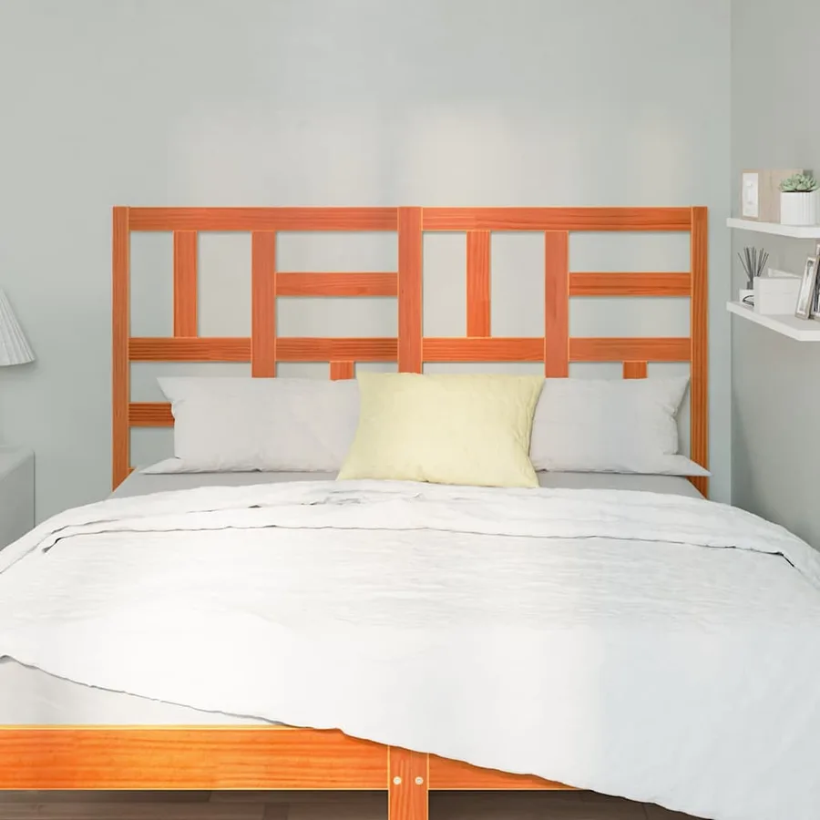 Tête de lit Brun cire 145,5 x 4 x 104 cm Pin massif - 3