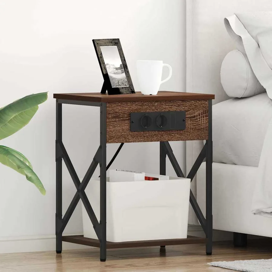Cabinet de chevet Chêne brun 41 x 31 x 51 cm Bois d'ingénierie