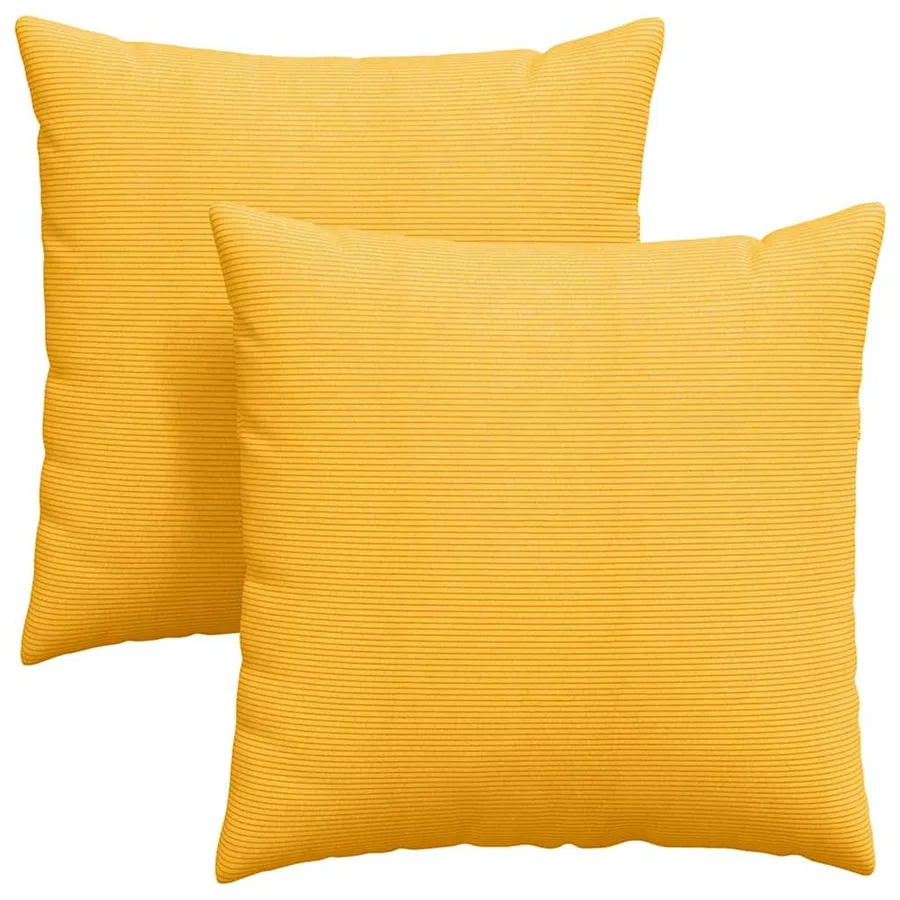 Coussins de canapé 2 pcs Jaune clair 80 x 80 cm - 2