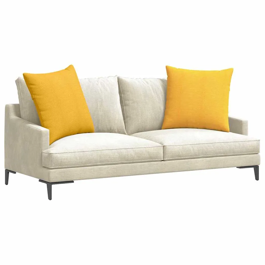 Coussins de canapé 2 pcs Jaune clair 80 x 80 cm - 3