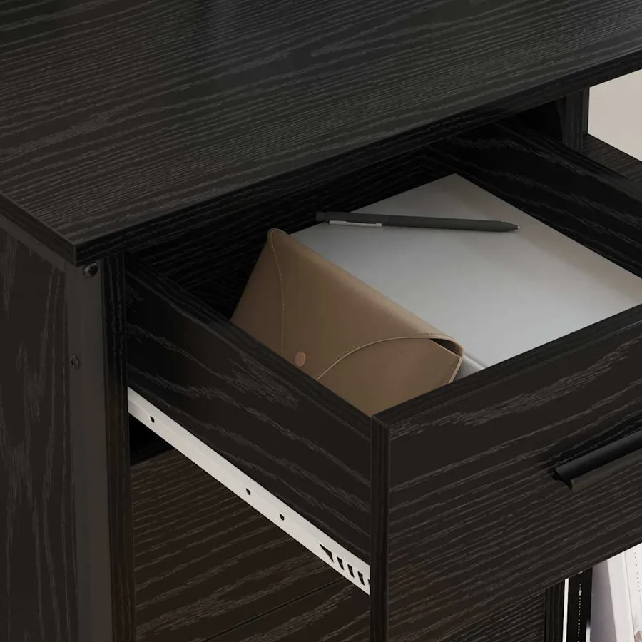 Cabinet avec Station de Charge Chêne noir 76 x 41 x 72 cm - 4