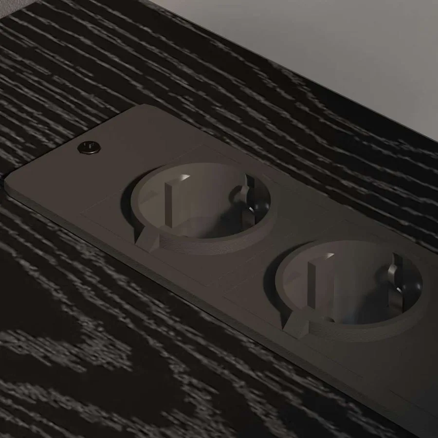 Cabinet avec Station de Charge Chêne noir 76 x 41 x 72 cm - 5