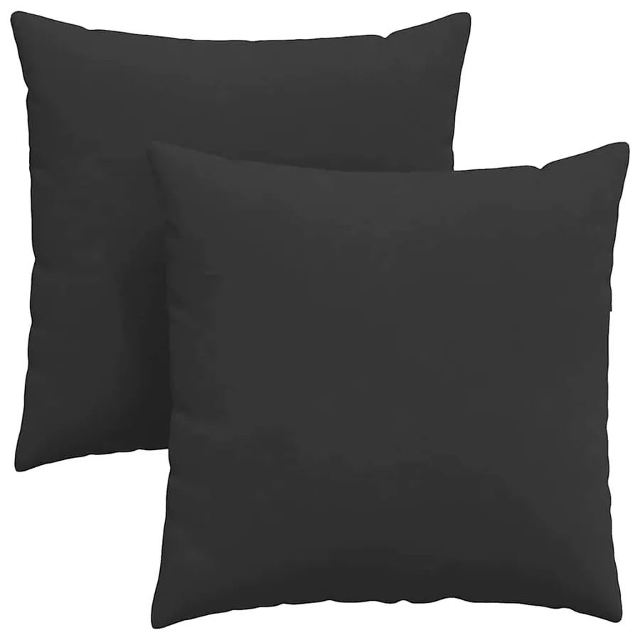 Coussins de canapé 2 pcs Noir 60 x 60 cm tissu - 2