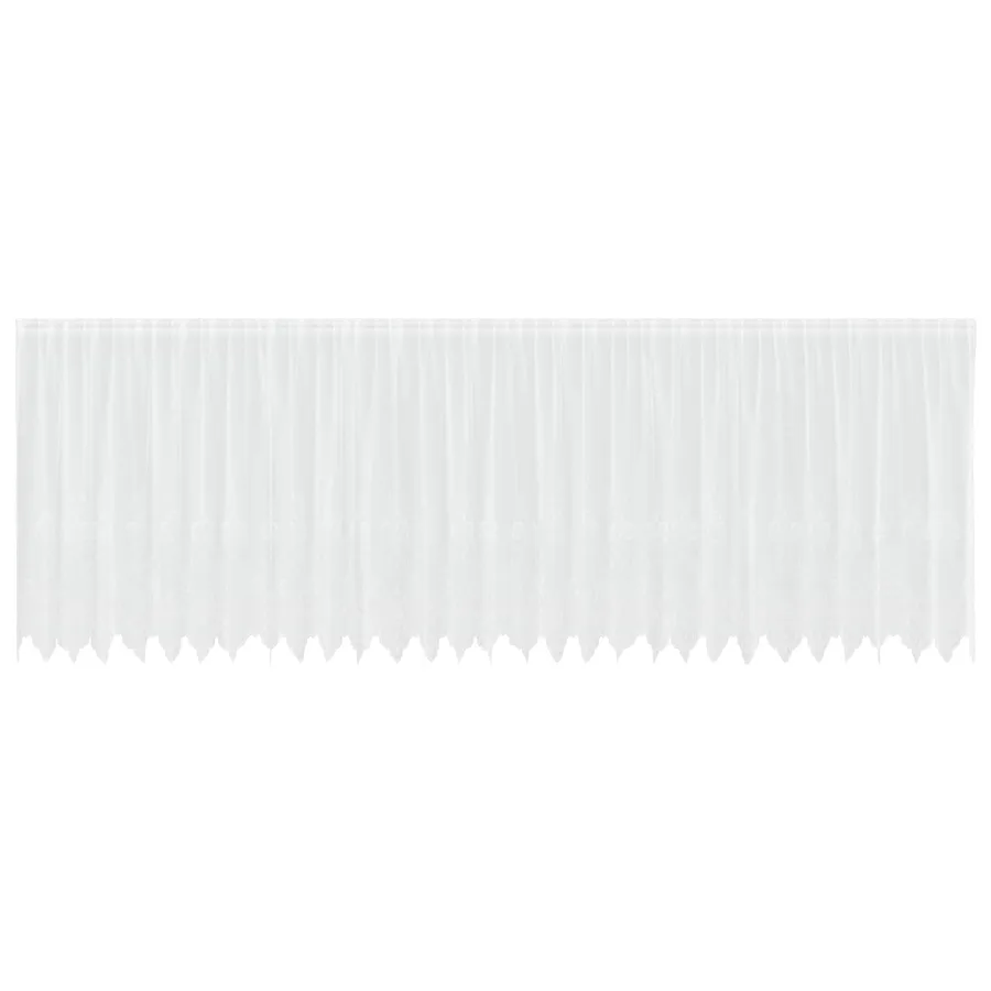 Rideau en Dentelle Floral Blanc 160 x 750 cm Polyester - 2
