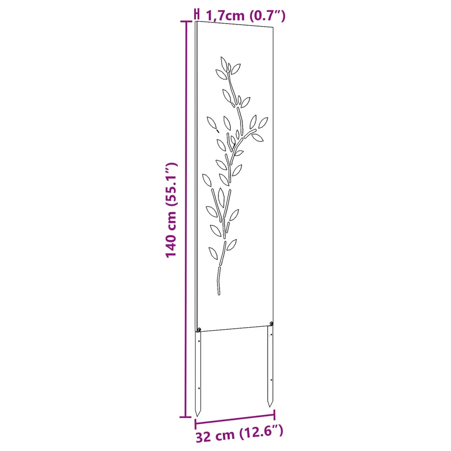 Écran de confidentialité de jardin Anthracite 32 x 140 cm - 8