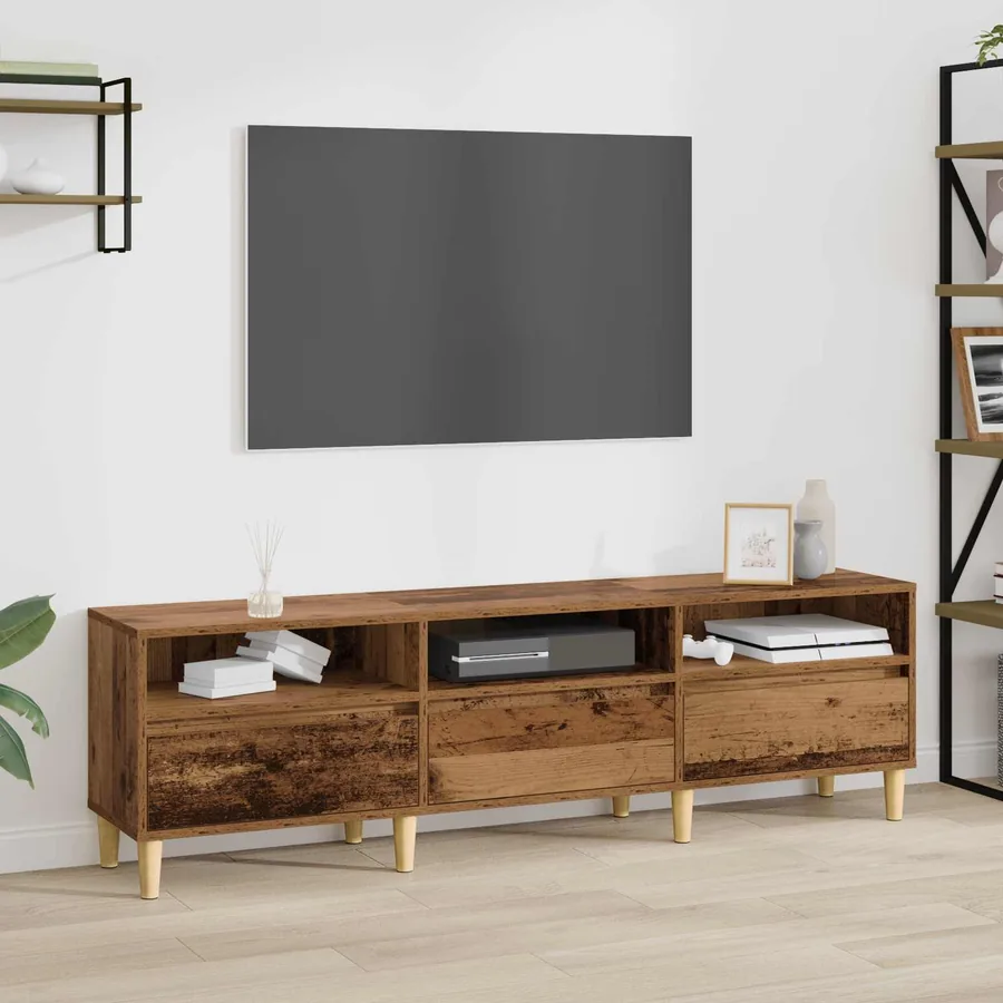 Meuble TV Bois Ancien 150 x 30 x 45 cm Bois d'ingénierie