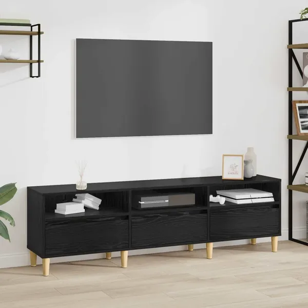 Meuble TV Chêne noir 150 x 30 x 45 cm Bois d'ingénierie