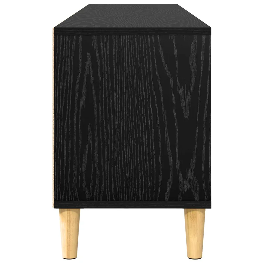 Meuble TV Chêne noir 150 x 30 x 45 cm Bois d'ingénierie - 7