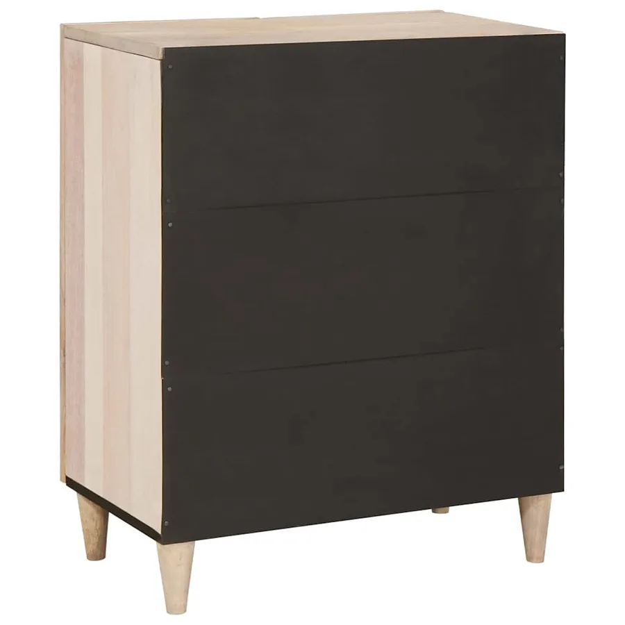 Buffet Blanc 60 x 33 x 75 cm bois de manguier massif - 5