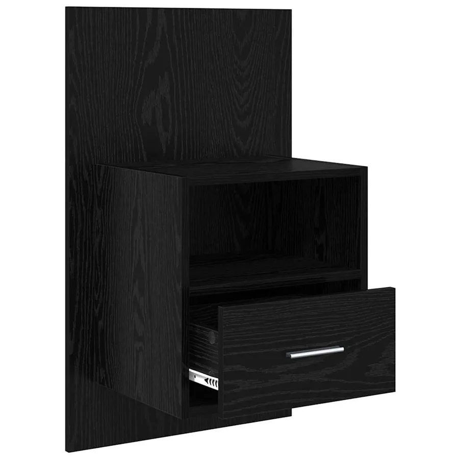 Cabinet de chevet avec tiroir 2 pcs Chêne noir 50 x 32,5 x 80cm - 5
