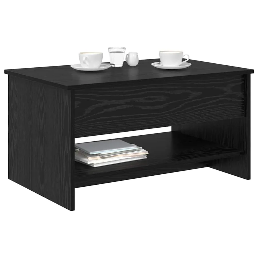 Table basse Chêne noir 80 x 50,5 x 41,5 cm Bois d'ingénierie - 3